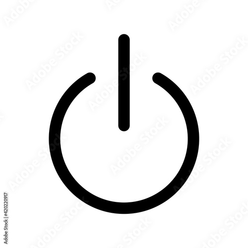 Power button vector icon 電源マークのアイコン