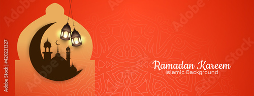 Ramadan kareem islamic festival religious banner design