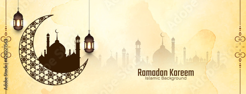 Ramadan kareem traditional islamic festival religious banner