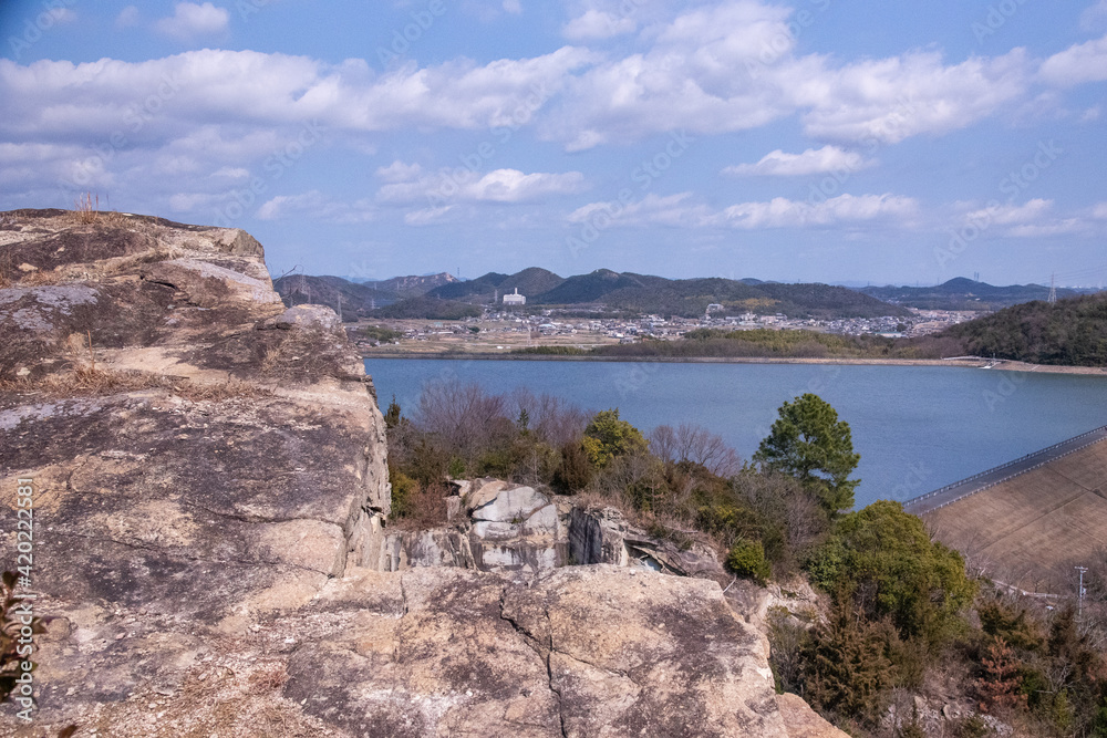 兵庫県・加古川市石切り場跡の景観
