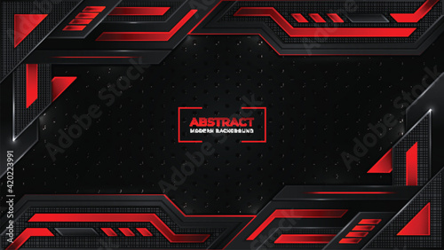 abstract modern red black frame layout design tech innovation concept background
