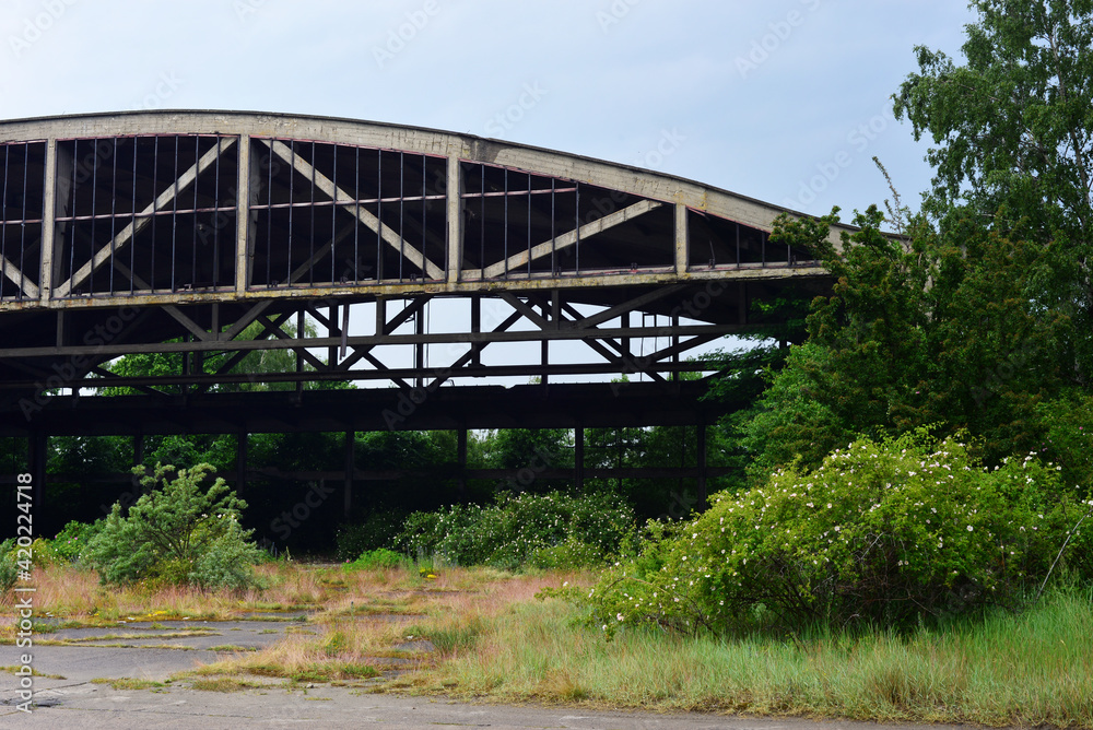 Ruins of old military East Prussian air hangars from the Second World War on the Vistula Spit, now destroyed Ruins of old military East Prussian air hangars from the Second World War on the Vistula Spit, now destroyed
