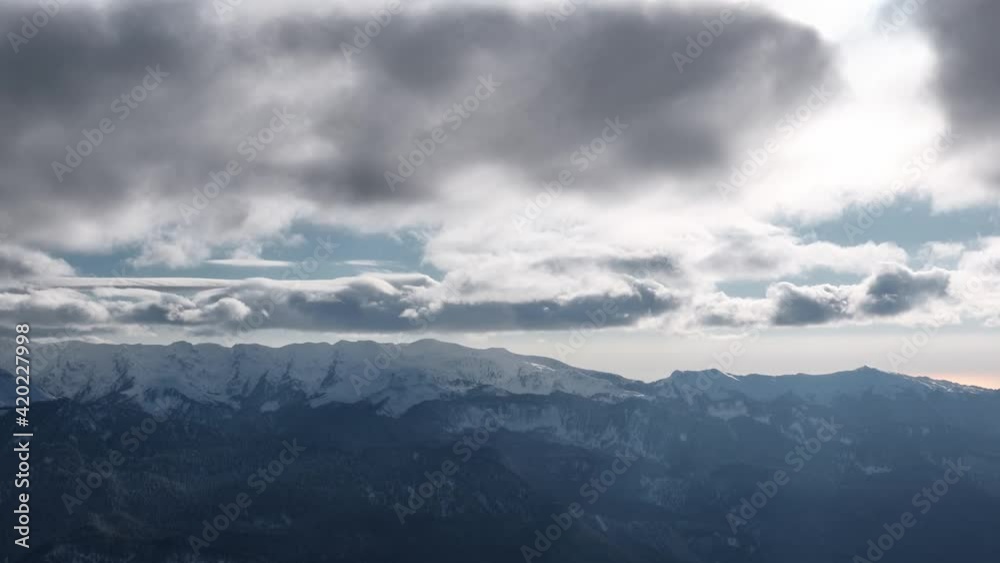 Time lapse of mountain summit in the clouds. Time lapse of mountain summit in the clouds.