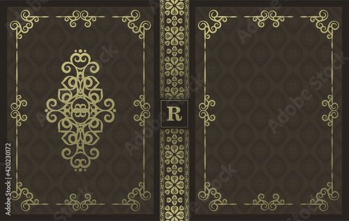 Luxury ornamental book cover design
