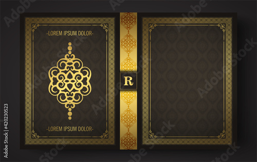 Luxury ornamental book cover design