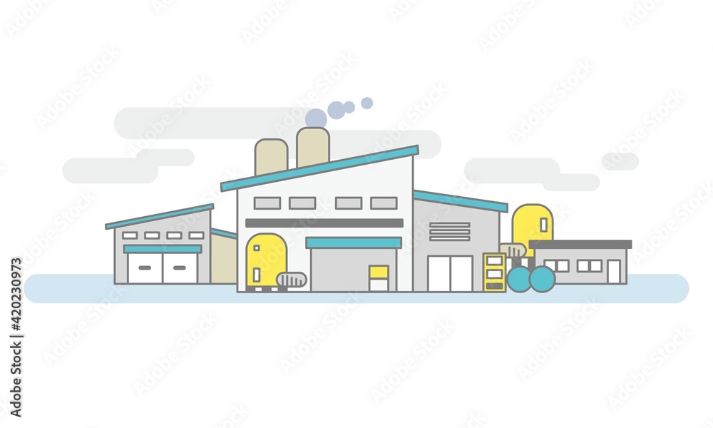 Obraz premium 工場風景・全景