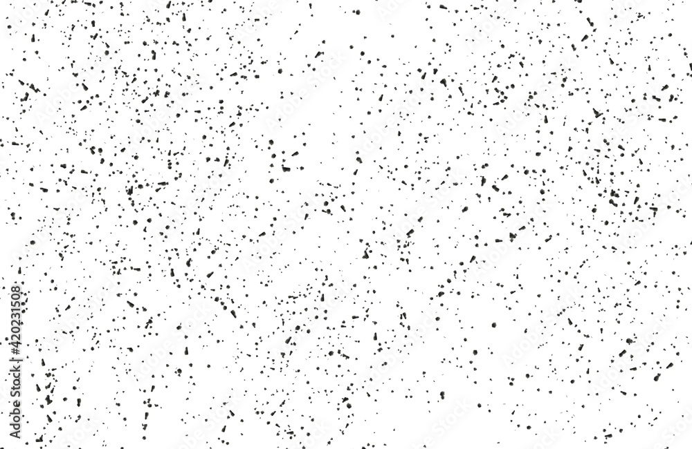 Grunge black and white pattern. Monochrome particles abstract texture. Background of cracks, scuffs, chips, stains, ink spots, lines. Dark design background surface.
