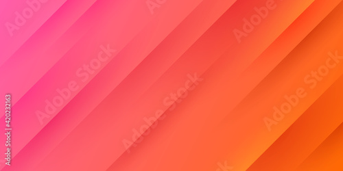 Abstract light red pink & orange gradient background with diagonal stripe lines and texture. Modern & simple banner design. You can use for business presentation, poster, template. Vector illustration