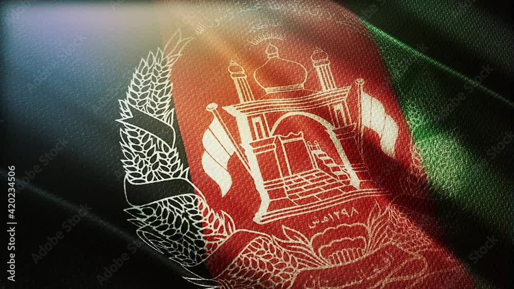 afghanistan flag is waving 3D animation. afghanistan flag waving in the ...