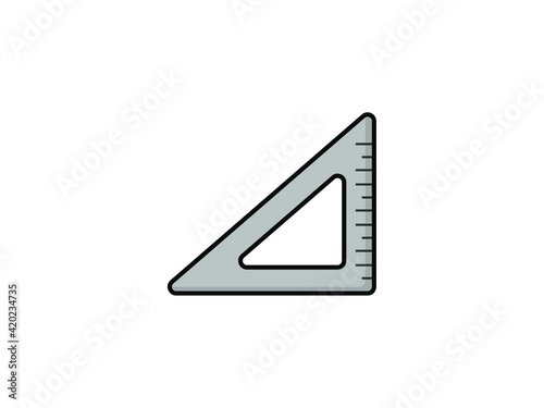 vector of triangle metal ruller Free Download vector of triangle metal ruller - GFXLoad