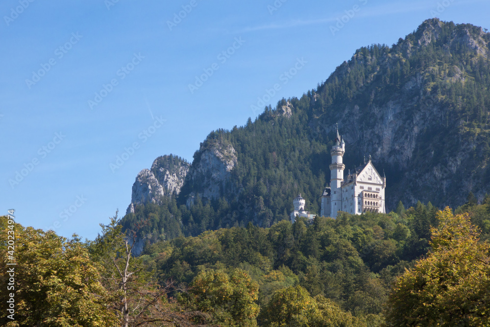das Schloss Hohenschwangau (Königsschloss von Ludwig II von Bayern) bei Füssen
