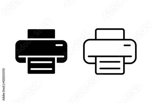 Print icon set. printer icon vector.