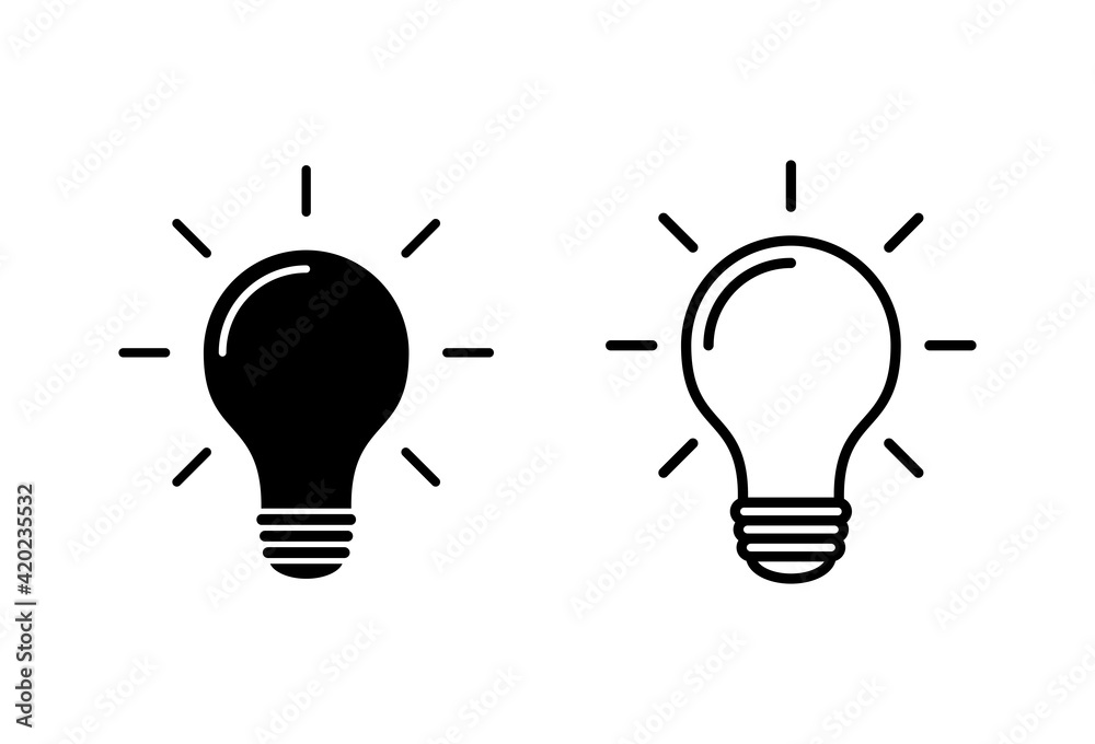 Lamp icon set. Light bulb icon vector. idea symbol. Lamp icon set. Light bulb icon vector. idea symbol.