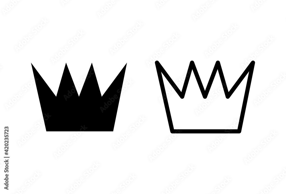 Fototapeta premium Crown icon set. crown vector icon