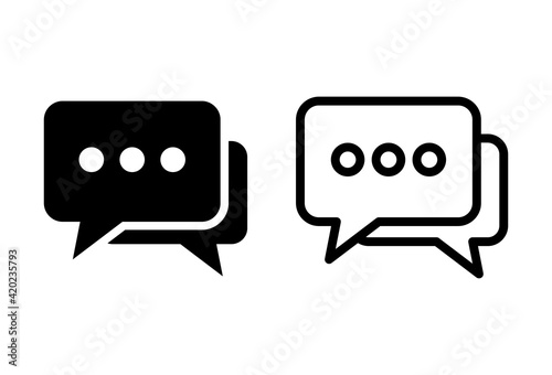 Chat icon set. speech bubble icon. comment icon vector. message. contact us