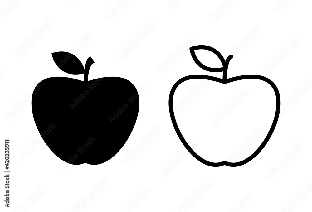 Apple icon set. Apple vector icon. apple symbols for your web design Apple icon set. Apple vector icon. apple symbols for your web design