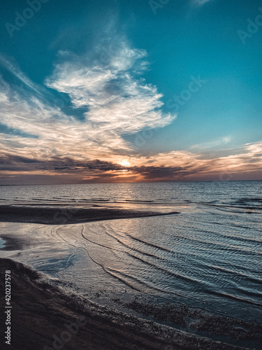 sunset on the beach