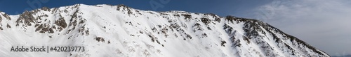 乗越浄土から伊那前岳までの冬期の山容を千畳敷カールよりパノラマ高解像度撮影