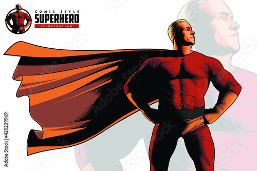 Comic Style Superhero Closeup 