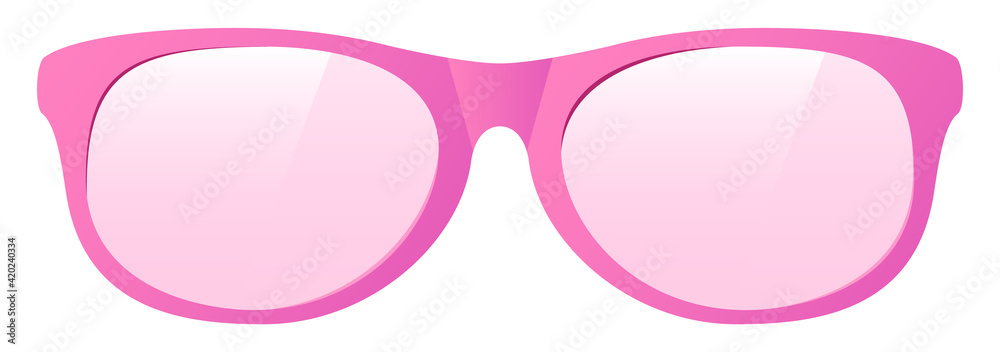 vector pink sunglasses on white background vector pink sunglasses on white background