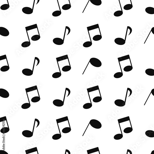Notes pattern. Idea for decors, ornaments, wallpapers, gifts, damask, paper, celebrations, invitation, greeting, holidays, music themes. Isolated vector. 