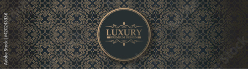 Luxury dark ornament pattern design background
