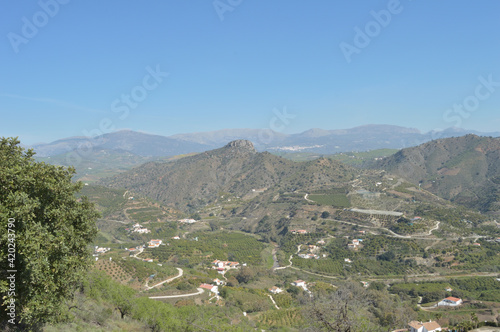 Panoramic landscape of masmullar hill a sunny day photo
