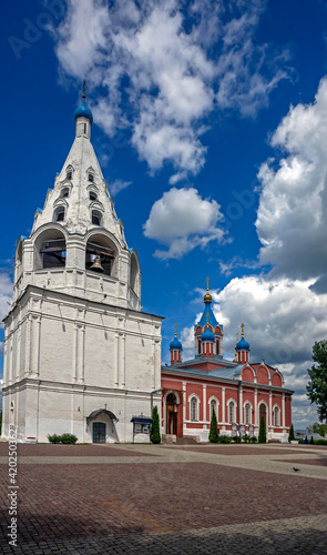 Wallpaper Mural Old bell tower and Our Lady of Tikhvin church. Kremlin in the city of Kolomna, Russia Torontodigital.ca