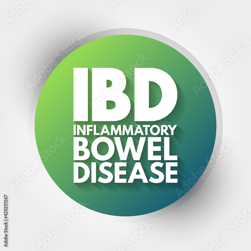 IBD - Inflammatory Bowel Disease acronym, medical concept background