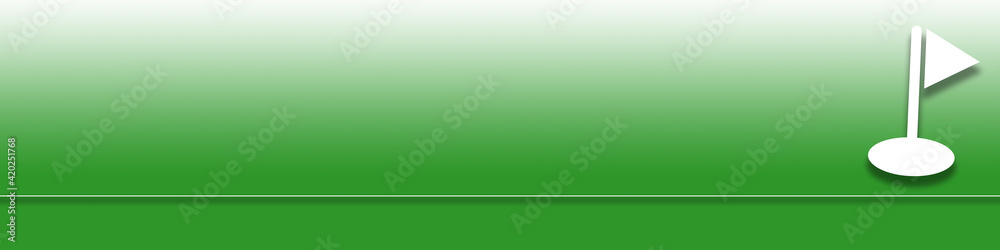 Breiter Hintergrund oder Banner in grün mit dem Symbol einer Zielflagge oder Ziel Punkt Breiter Hintergrund oder Banner in grün mit dem Symbol einer Zielflagge oder Ziel Punkt