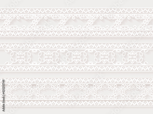White ornamental border Design Template