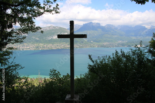 Le Lac d'Annecy, Vue du Semnoz	 photo