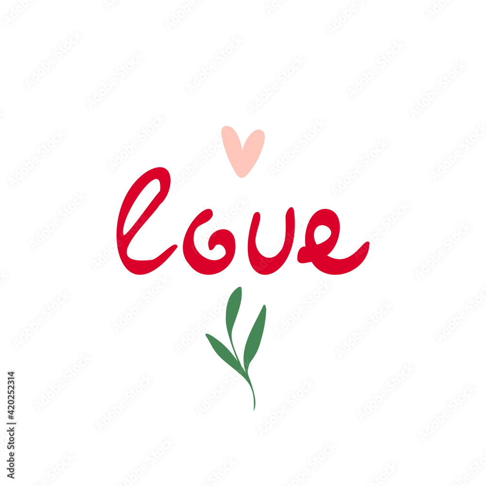 Love romantic botanical card. Love romantic botanical card.