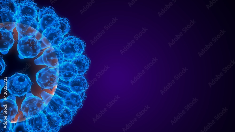 Obraz premium 3d illustration of virus cell bacteria