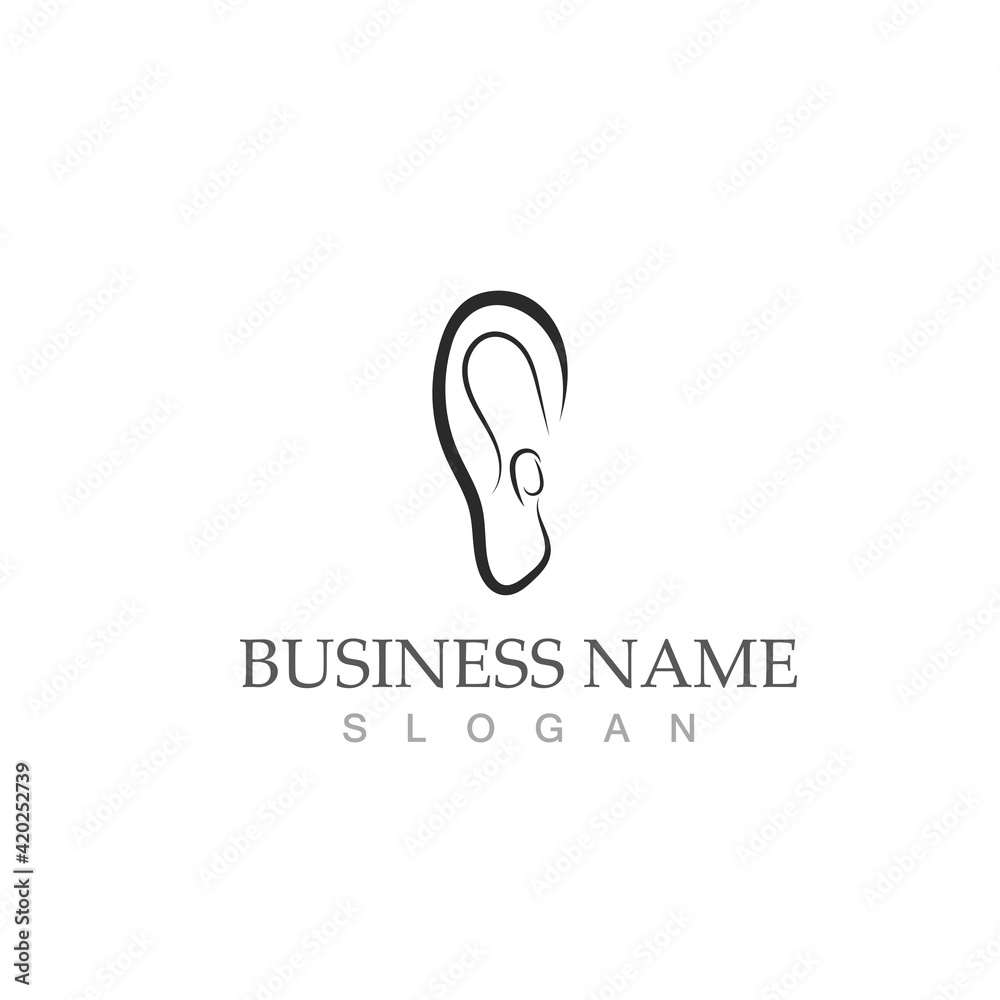 Fototapeta premium Hearing Logo Template