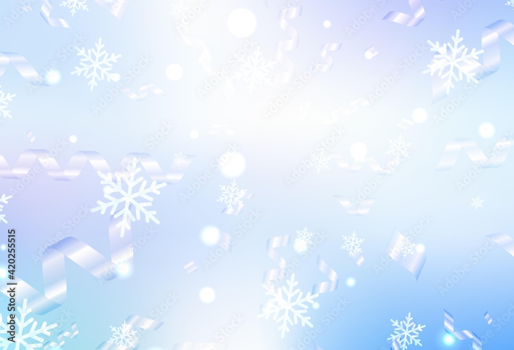Light Pink, Blue vector background in Xmas style. Light Pink, Blue vector background in Xmas style.
