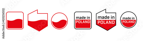 Wyprodukowano w Polsce PRODUKT POLSKI made in poland znak ikona symbol na opakowania photo