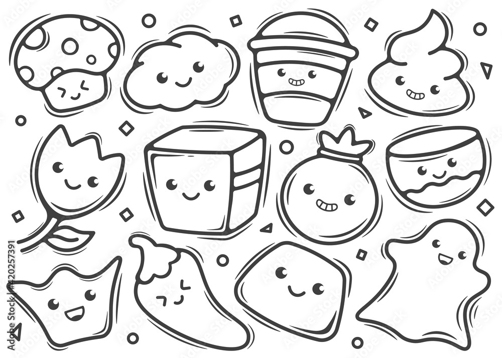 Fototapeta premium cute abstract scribble doodle vector