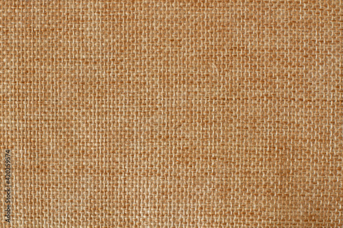 Brown sackcloth texture or background and empty space. macro photo
