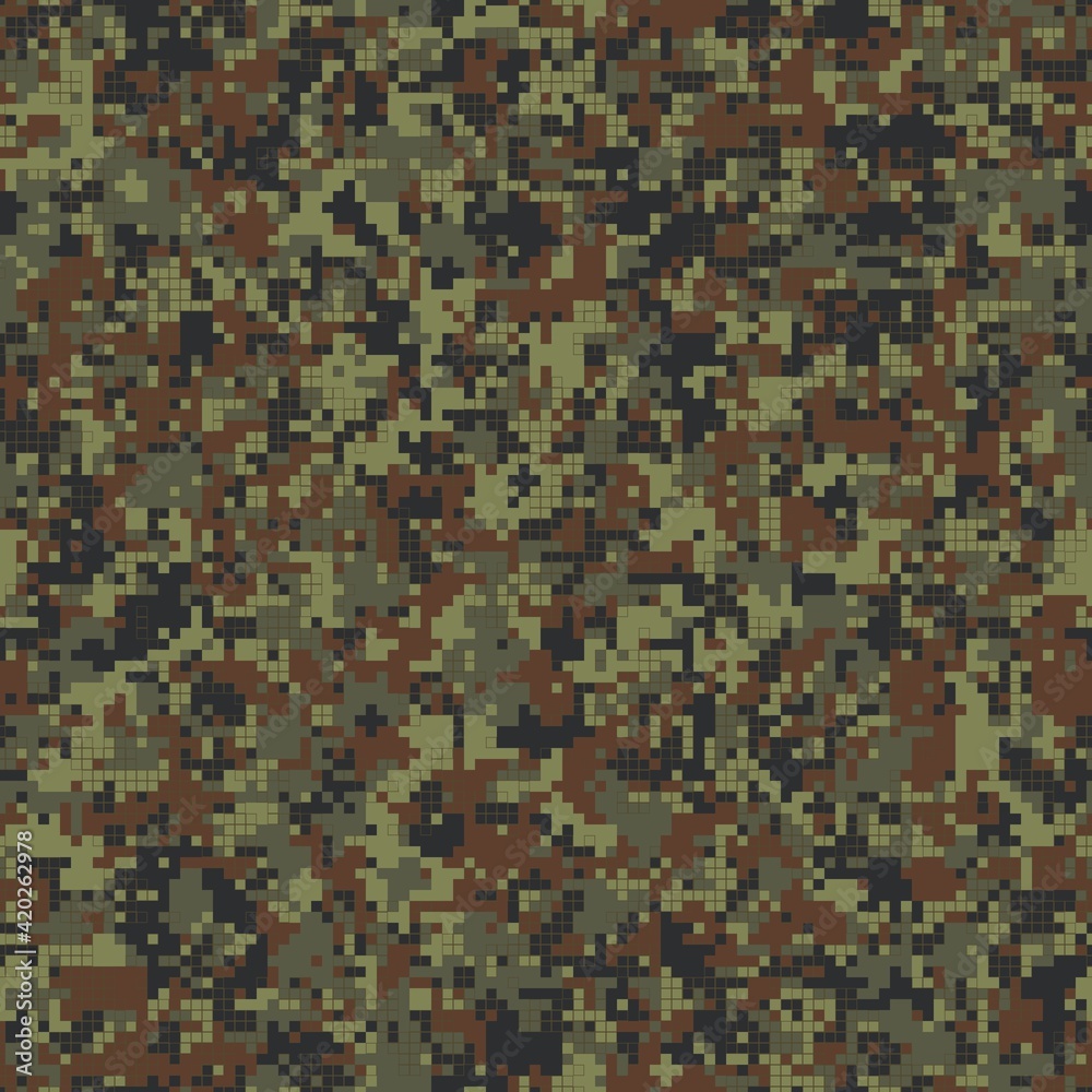 Digital camouflage seamless pattern military geometric camo background Digital camouflage seamless pattern military geometric camo background