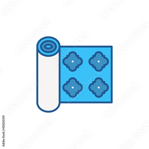 Blue Wallpaper Roll vector concept creative icon