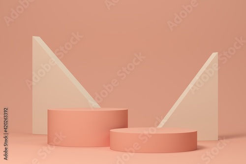 Abstract background minimal style for product branding. Mock up scene and empty space. 3d render