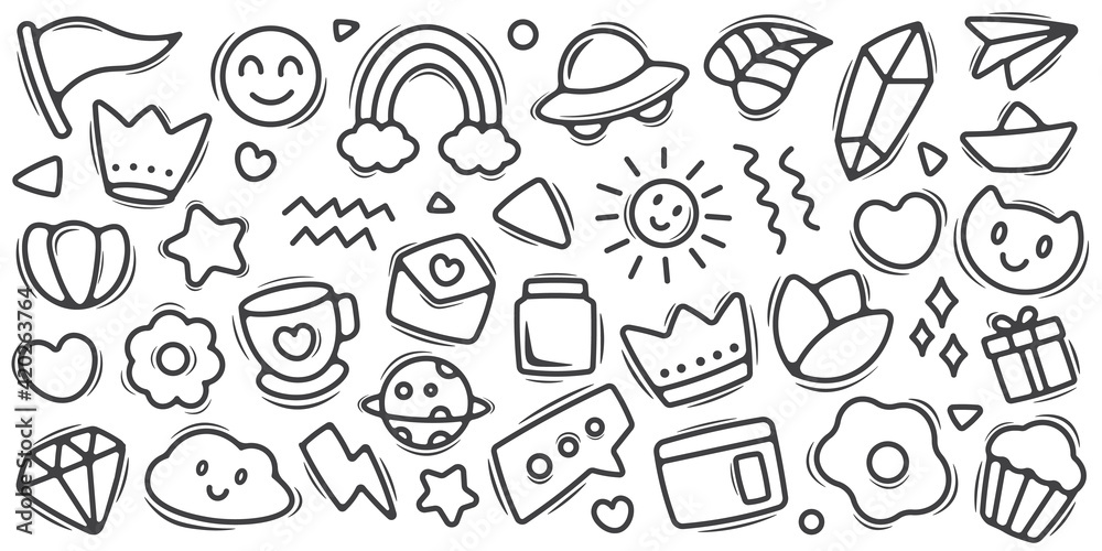 abstract scribble doodle element vector abstract scribble doodle element vector