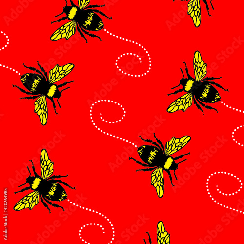 Tiny insect flat vector illustration. For a coloring book, textile fabric prints, phone case, greeting card. logo, calendar	
