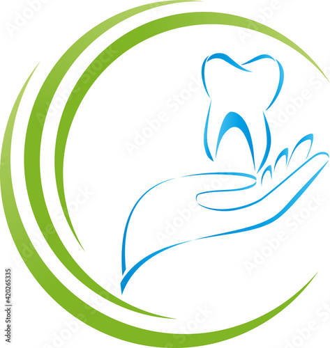 Zahn und Hand, tooth, Zahnmedizin, Zahnarzt Logo