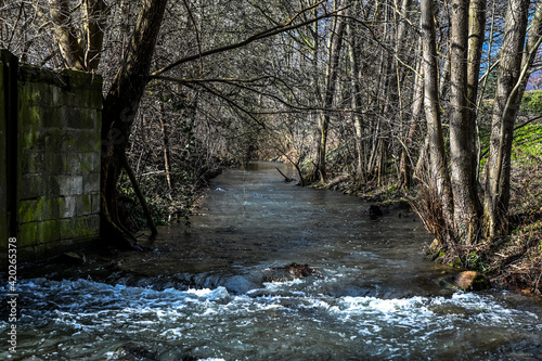 A small river in Ricklingen in Hannover Germany