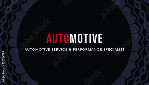 Trail wheels with texture design, business card template