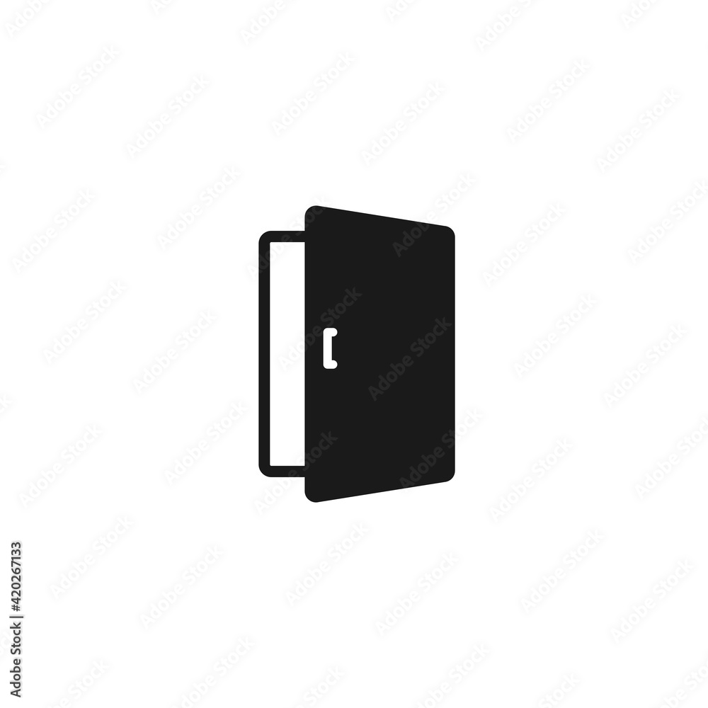 Door flat vector icon. Exit flat vector icon Door flat vector icon. Exit flat vector icon