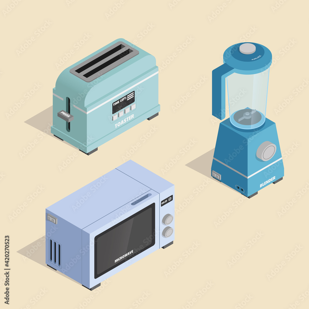 Isometric image set of domestic modern equipment. Vector for apps and games. Isometric image set of domestic modern equipment. Vector for apps and games.