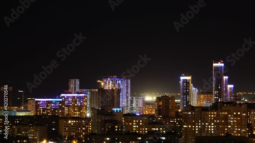 Wallpaper Mural Lights of the night city of timelapse Torontodigital.ca
